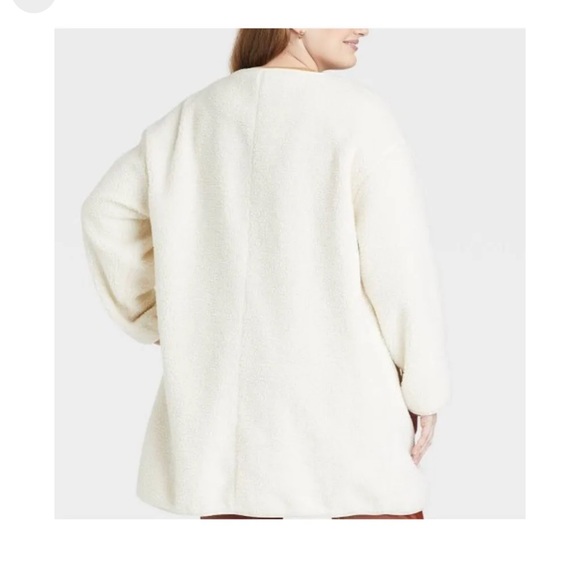 AVA & VIV Sherpa Jacket Coat Plus Size NEW - Picture 3 of 5